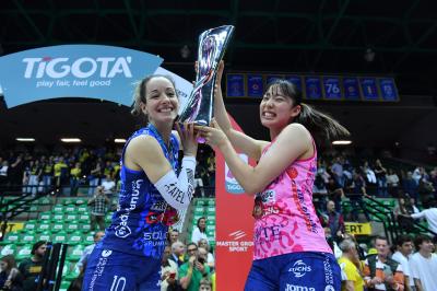 TREVISO 22 04 2025 LEGAVOLLEY PLAYOFF CAMPIONATO 2024-2025 PROSECCO DOC IMOCO - CONSEGNA SCUDETTO