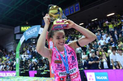 TREVISO 22 04 2025 LEGAVOLLEY PLAYOFF CAMPIONATO 2024-2025 PROSECCO DOC IMOCO - CONSEGNA SCUDETTO