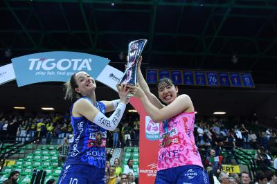 TREVISO 22 04 2025 LEGAVOLLEY PLAYOFF CAMPIONATO 2024-2025 PROSECCO DOC IMOCO - CONSEGNA SCUDETTO