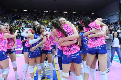 TREVISO 22 04 2025 LEGAVOLLEY PLAYOFF CAMPIONATO 2024-2025 PROSECCO DOC IMOCO - CONSEGNA SCUDETTO