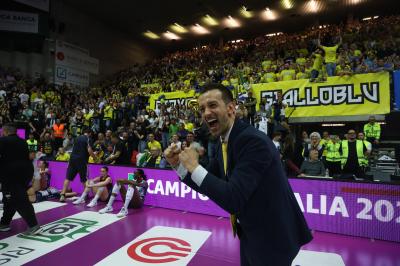 TREVISO 22 04 2025 LEGAVOLLEY PLAYOFF CAMPIONATO 2024-2025 PROSECCO DOC IMOCO - CONSEGNA SCUDETTO