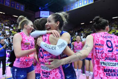 TREVISO 22 04 2025 LEGAVOLLEY PLAYOFF CAMPIONATO 2024-2025 PROSECCO DOC IMOCO - CONSEGNA SCUDETTO