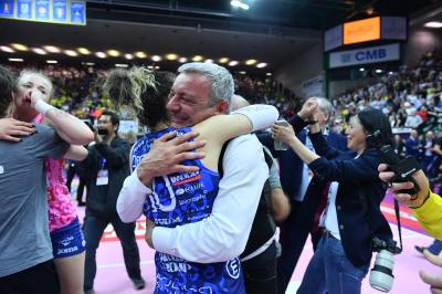 TREVISO 22 04 2025 LEGAVOLLEY PLAYOFF CAMPIONATO 2024-2025 PROSECCO DOC IMOCO - CONSEGNA SCUDETTO