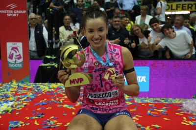 TREVISO 22 04 2025 LEGAVOLLEY PLAYOFF CAMPIONATO 2024-2025 PROSECCO DOC IMOCO - CONSEGNA SCUDETTO