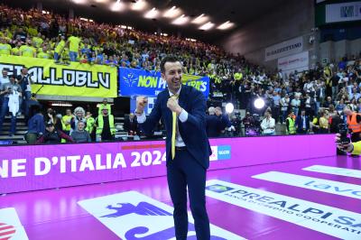 TREVISO 22 04 2025 LEGAVOLLEY PLAYOFF CAMPIONATO 2024-2025 PROSECCO DOC IMOCO - CONSEGNA SCUDETTO