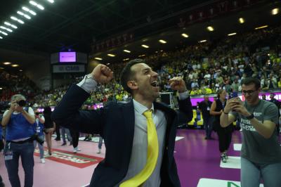 TREVISO 22 04 2025 LEGAVOLLEY PLAYOFF CAMPIONATO 2024-2025 PROSECCO DOC IMOCO - CONSEGNA SCUDETTO