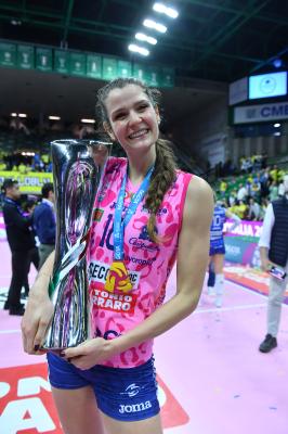 TREVISO 22 04 2025 LEGAVOLLEY PLAYOFF CAMPIONATO 2024-2025 PROSECCO DOC IMOCO - CONSEGNA SCUDETTO