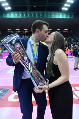 TREVISO 22 04 2025 LEGAVOLLEY PLAYOFF CAMPIONATO 2024-2025 PROSECCO DOC IMOCO - CONSEGNA SCUDETTO