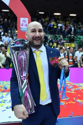 TREVISO 22 04 2025 LEGAVOLLEY PLAYOFF CAMPIONATO 2024-2025 PROSECCO DOC IMOCO - CONSEGNA SCUDETTO