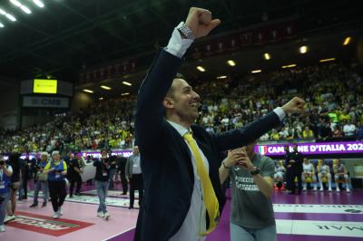 TREVISO 22 04 2025 LEGAVOLLEY PLAYOFF CAMPIONATO 2024-2025 PROSECCO DOC IMOCO - CONSEGNA SCUDETTO