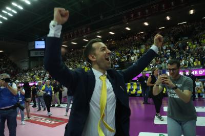 TREVISO 22 04 2025 LEGAVOLLEY PLAYOFF CAMPIONATO 2024-2025 PROSECCO DOC IMOCO - CONSEGNA SCUDETTO
