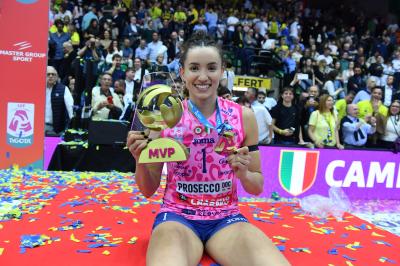 TREVISO 22 04 2025 LEGAVOLLEY PLAYOFF CAMPIONATO 2024-2025 PROSECCO DOC IMOCO - CONSEGNA SCUDETTO