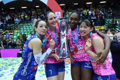 TREVISO 22 04 2025 LEGAVOLLEY PLAYOFF CAMPIONATO 2024-2025 PROSECCO DOC IMOCO - CONSEGNA SCUDETTO