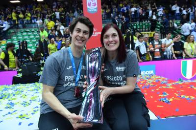 TREVISO 22 04 2025 LEGAVOLLEY PLAYOFF CAMPIONATO 2024-2025 PROSECCO DOC IMOCO - CONSEGNA SCUDETTO