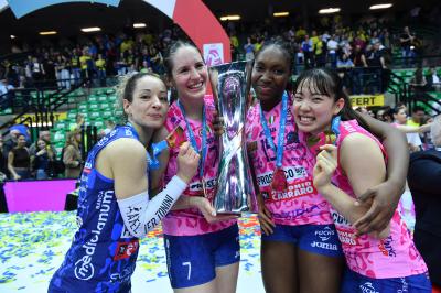TREVISO 22 04 2025 LEGAVOLLEY PLAYOFF CAMPIONATO 2024-2025 PROSECCO DOC IMOCO - CONSEGNA SCUDETTO