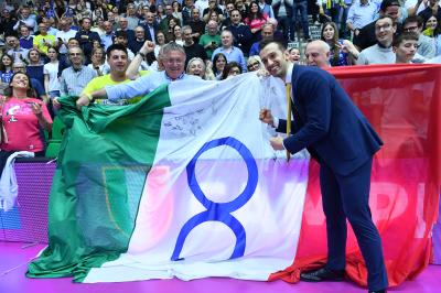 TREVISO 22 04 2025 LEGAVOLLEY PLAYOFF CAMPIONATO 2024-2025 PROSECCO DOC IMOCO - CONSEGNA SCUDETTO