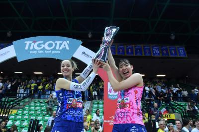 TREVISO 22 04 2025 LEGAVOLLEY PLAYOFF CAMPIONATO 2024-2025 PROSECCO DOC IMOCO - CONSEGNA SCUDETTO