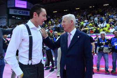 TREVISO 22 04 2025 LEGAVOLLEY PLAYOFF CAMPIONATO 2024-2025 PROSECCO DOC IMOCO - CONSEGNA SCUDETTO