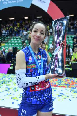 TREVISO 22 04 2025 LEGAVOLLEY PLAYOFF CAMPIONATO 2024-2025 PROSECCO DOC IMOCO - CONSEGNA SCUDETTO