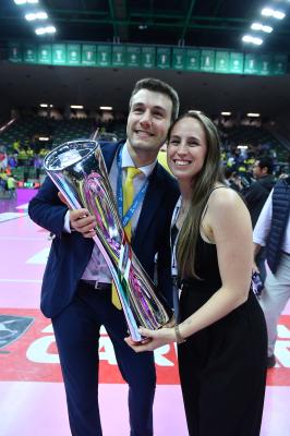 TREVISO 22 04 2025 LEGAVOLLEY PLAYOFF CAMPIONATO 2024-2025 PROSECCO DOC IMOCO - CONSEGNA SCUDETTO