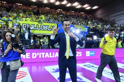 TREVISO 22 04 2025 LEGAVOLLEY PLAYOFF CAMPIONATO 2024-2025 PROSECCO DOC IMOCO - CONSEGNA SCUDETTO