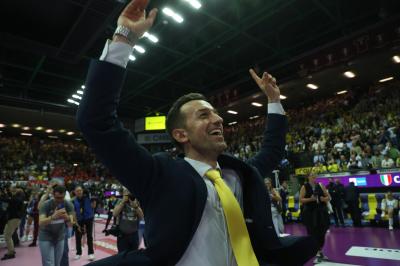 TREVISO 22 04 2025 LEGAVOLLEY PLAYOFF CAMPIONATO 2024-2025 PROSECCO DOC IMOCO - CONSEGNA SCUDETTO